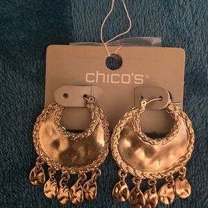 Chico's Gold Statement Earrings